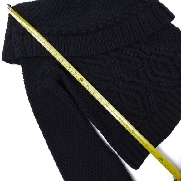 NEW Intermix Wool Dahlia One Shoulder Balloon Sleeve Bobble Cable Knit Sweater - Picture 3 of 7